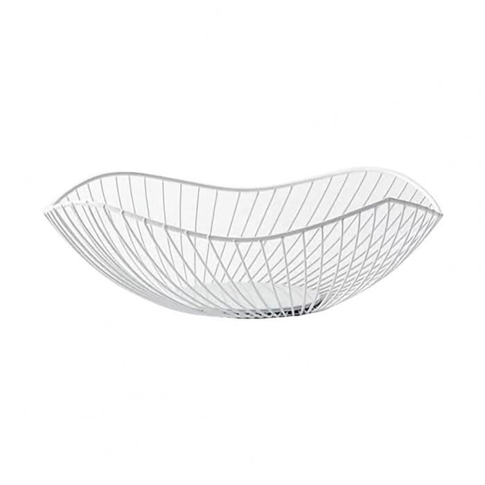 Trisar Corbeille à Fruits Moderne En Acier Inoxydable Grande Capacité - Style Poli Miroir Pour Salon