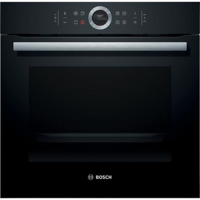 Four électrique encastrable Pyrolyse - Multifonction - BOSCH HBG672BB1S - Noir - 71 L