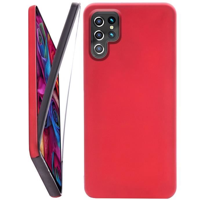CEKA TECH Coque Samsung Galaxy S22 Ultra 5G (68 Pouces)Protection int&eacute;grale Avant + arri&egrave;re en Rigide - Rouge 