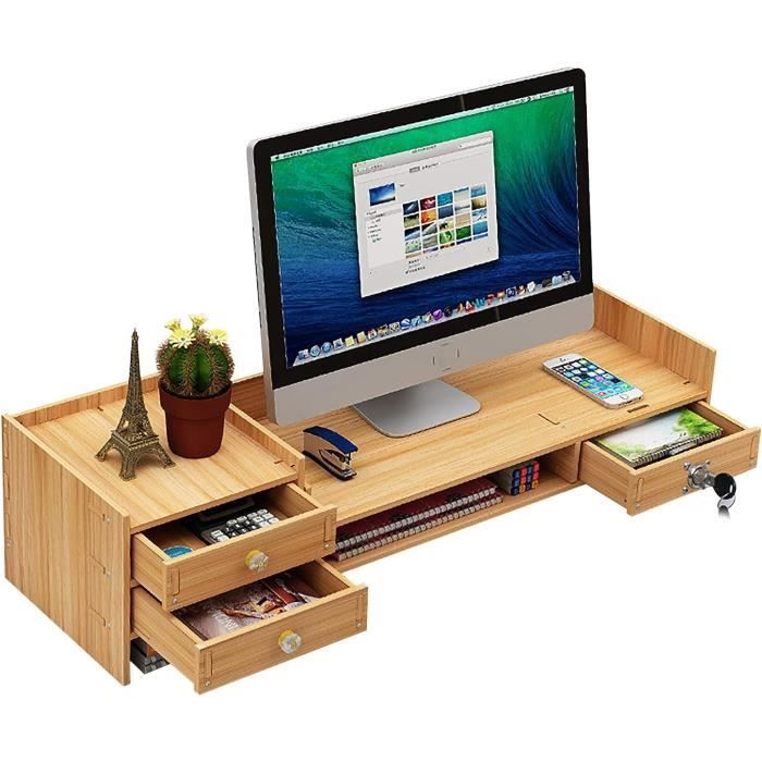 Support De Bureau Extensible Pour Moniteur Portable - Universel 10 à 17" - Noir Inclinable