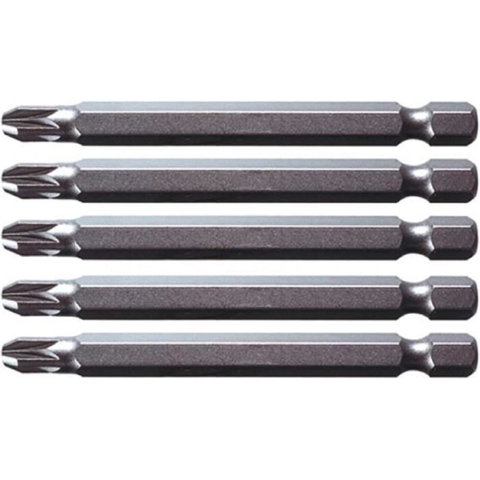 Embout De Vissage Pozidriv Pz3 50 Mm ® - Lot De 2 Pour Visseuses à Chocs