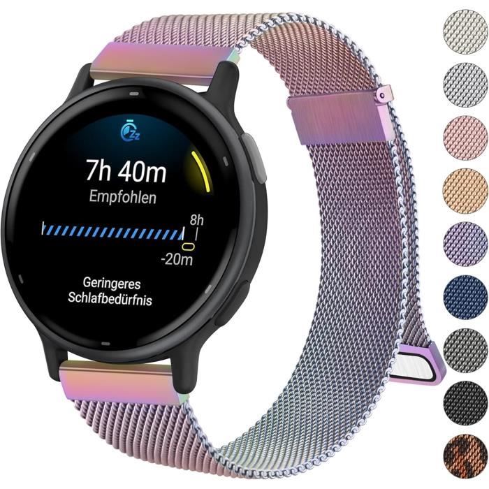 Bracelet De Montre Silicone Noir Pour Garmin Vivosmart 5 - Neuf, 19.5mm