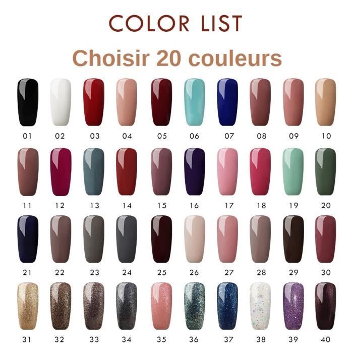 (Choisir 20 couleurs) Coscelia 20 pc Vernis Semi Permanent À Ongle Soak