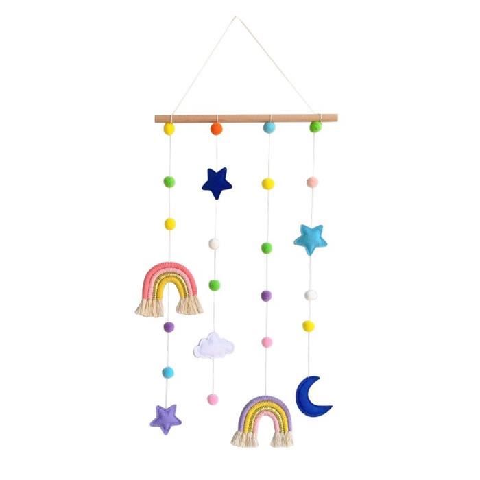 Pull Fille Mini Boden Câble Pompons Arc-en-Ciel 6-7 Ans Neuf Sans Étiquette