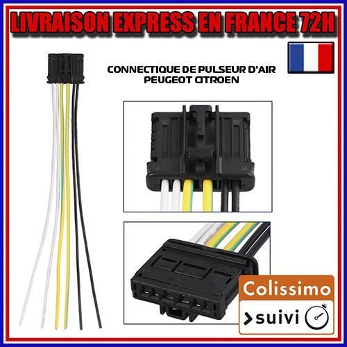 Kit Prise Connecteur 4PUH-18456-AF Pour Pulseur D'air Chauffage Peugeot 407 - Neuf