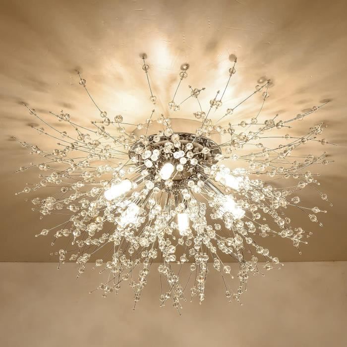 Delaveek Plafonnier en Cristal, Lustre LED Moderne, Lampe LED Plafond pour  Salon Chambre Salle de Bain Or(Ampoule non incluse) - Cdiscount Maison