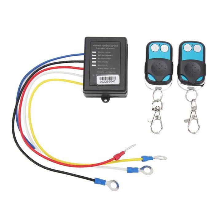 Kit De Télécommande De Treuil Sans Fil, Kit De Commutateur De Télécommande Sans Fil De Treuil Universel Avec Récepteur 12V 24V Pour Camion