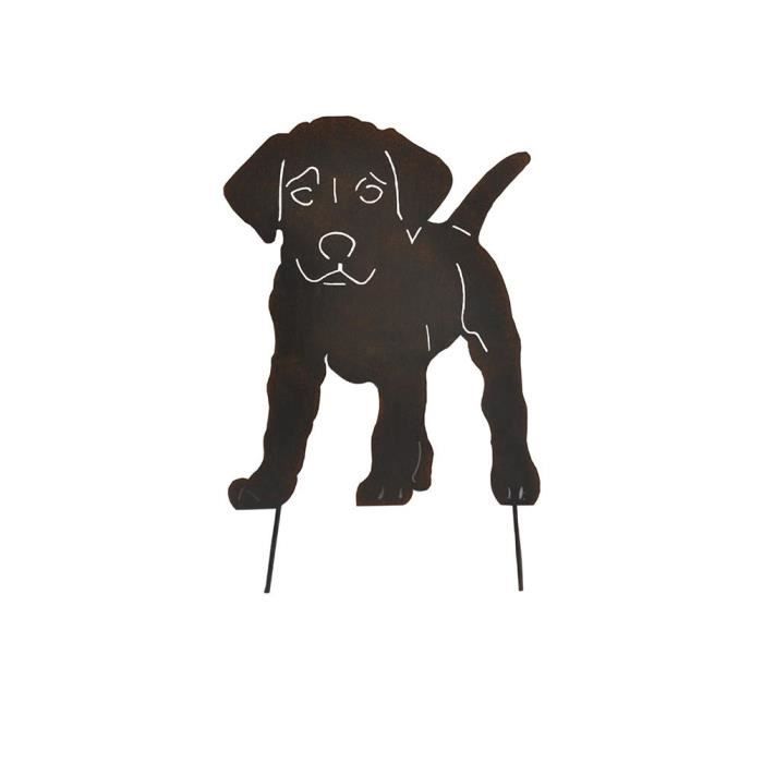 1pcs Artificielle Animaux Chiot Ornements Patio Extérieur Jardin Maison