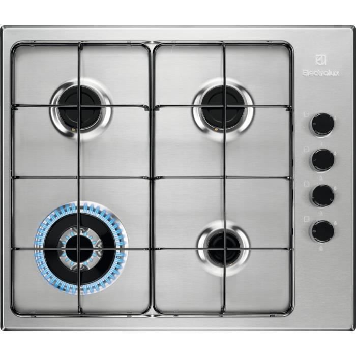 Cuisinière à gaz Electrolux EGS6414X - 4 brûleurs - Acier inoxydable - Émaillé - Rond