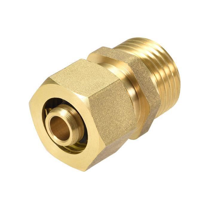 Raccord Compression Laiton PARKER 1/8" X MNPT Mâle - Lot De 10 Pièces (Réf. 68P-2-1)