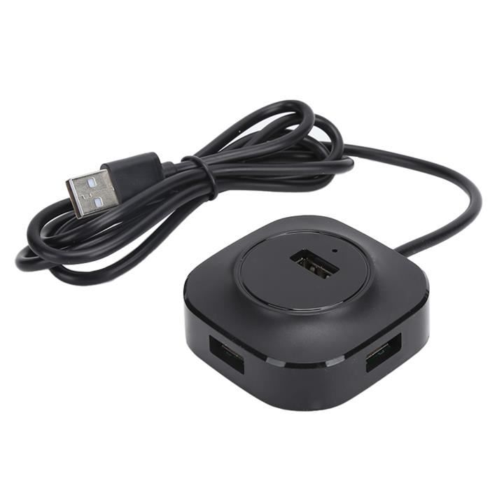 Hub USB 4 Ports - Extendeur USB 3.0 / Type-C - Compact, Plug & Play - Pour Ordinateur Portable, PC - Gris - 14
