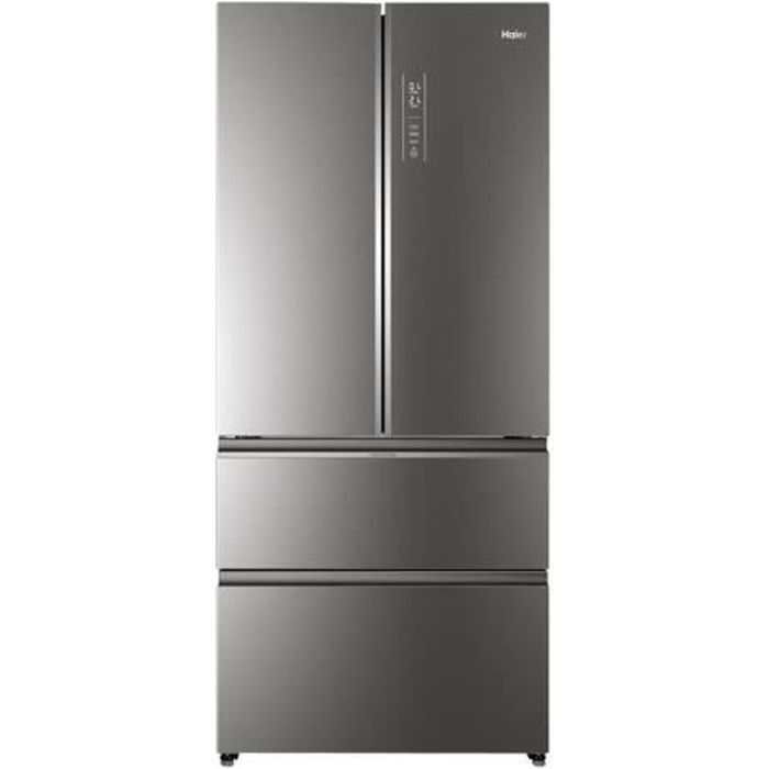 HAIER HB18FGSAAA - Réfrigérateur congélateur - Multi-portes - 508L (351+157) - Total No Frost - E - L83 x H190 cm - Inox