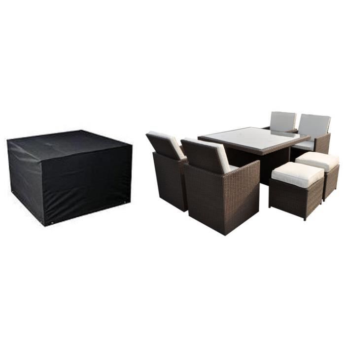 Housse Pour Salon De Jardin Carre 117x117cm Achat Vente Housse