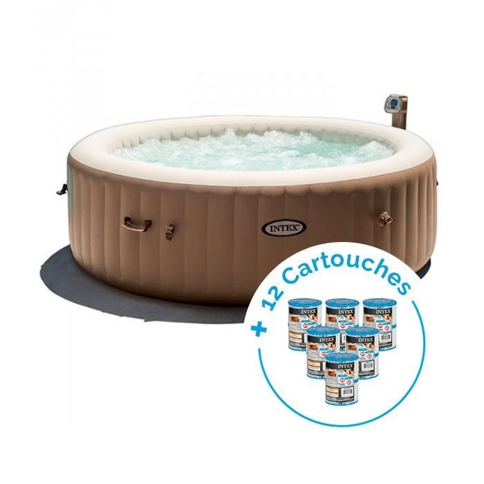 Spa Gonflable Intex Purespa Bulles 6 Personnes 12 Cartouches Spa Gonflable Intex Purespa Bulles 6 Personnes 12 Cartouches