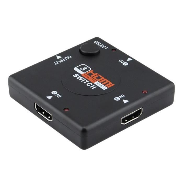 3 ports HDMI AUTO Switch HUB 3*1 ( 3 in 1 out ) Switcher Hub pour HDTV