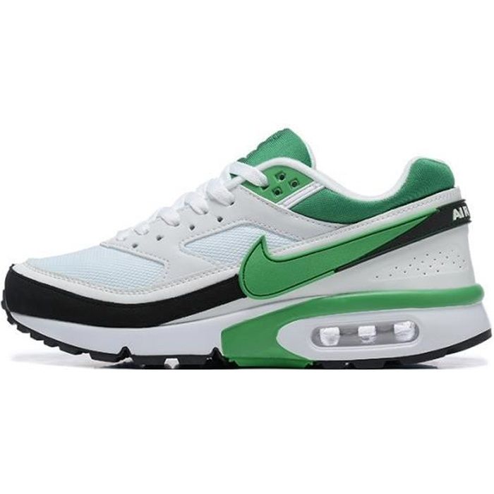 Nike Air Max BW Chaussures de Running Homme blanc noir vert blanc noir vert Cdiscount Chaussures