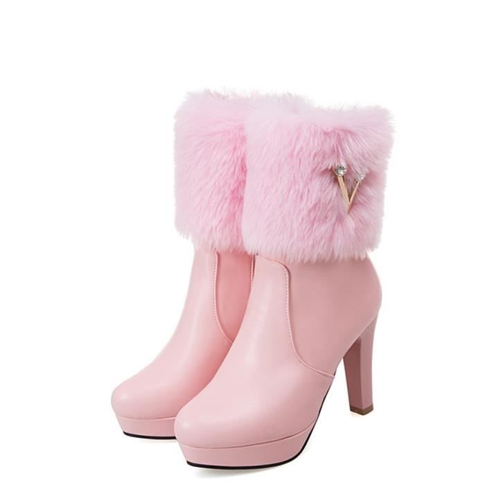 Bottine rose talon Clearance