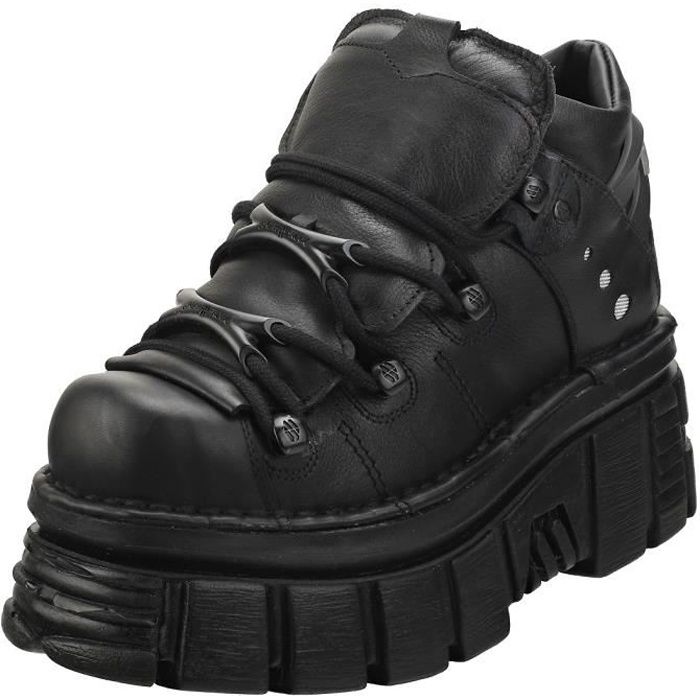 Chaussures à lacets Cuir New Rock en coloris Noir Femme Chaussures Chaussures plates Chaussures et bottes à lacets 