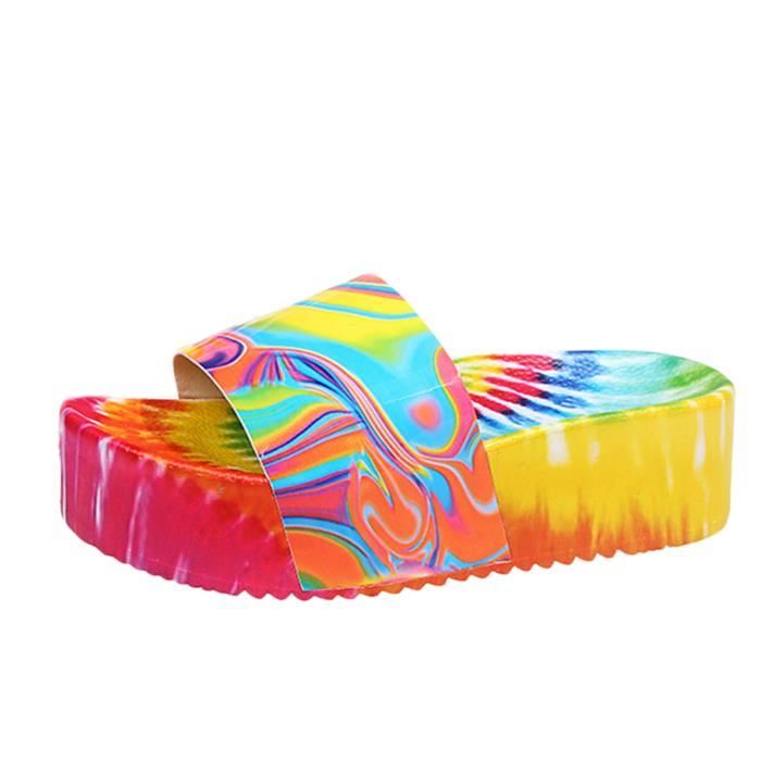 chaussures compensées orange