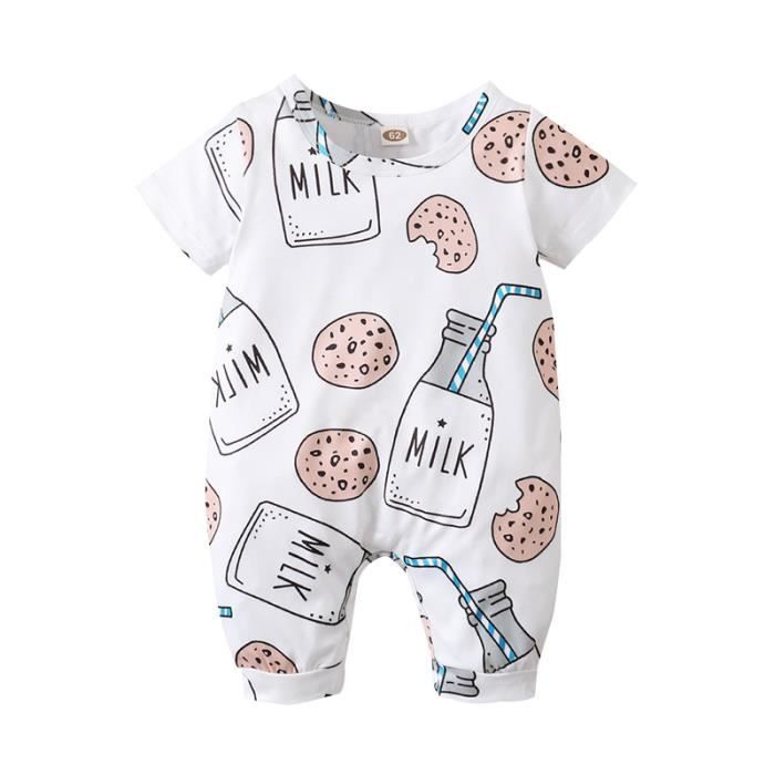 Nouveau-né bébé Body longues Body Été Barboteuse pour Bébé Mixte 0-24 Mois