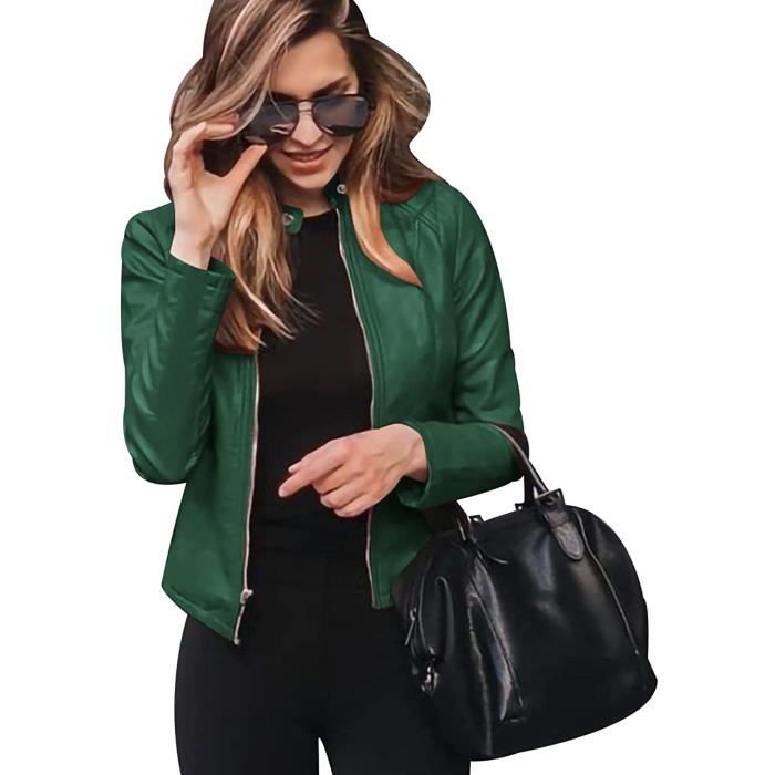 Veste en cuir femme motard 2025