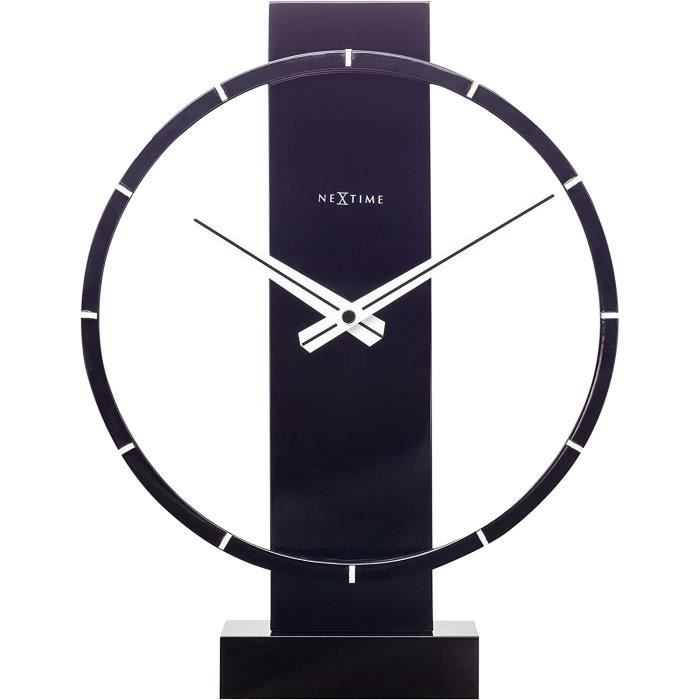 NeXtime Horloge Murale en Bois/Acier Noir Carl Taille S 27 x 1 cm 5226ZW