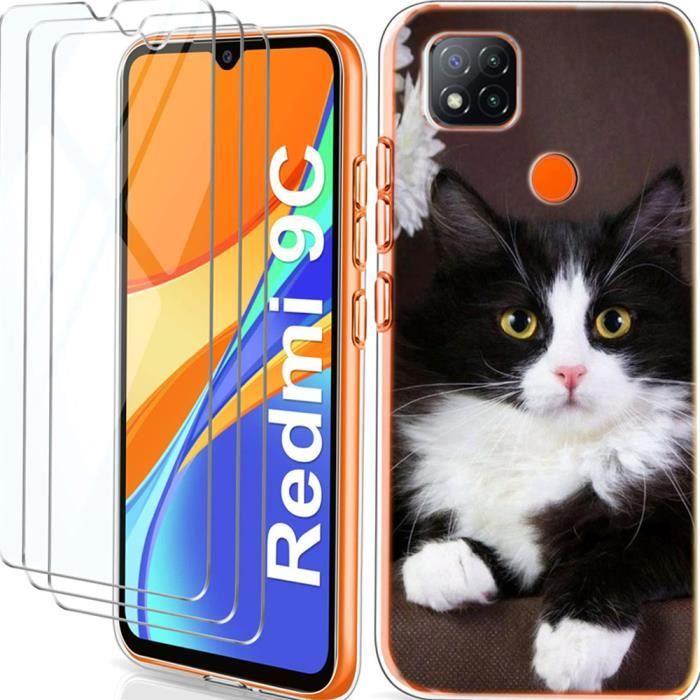 Coque Xiaomi Redmi 9C - 9C NFC, Antichoc Housse Protection écran, 360