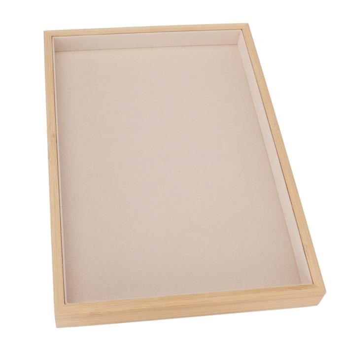 Ohulelks Plateau En Bois Et Bambou Pour Perles DIY - Outil De Rangement Et Présentation De Perles