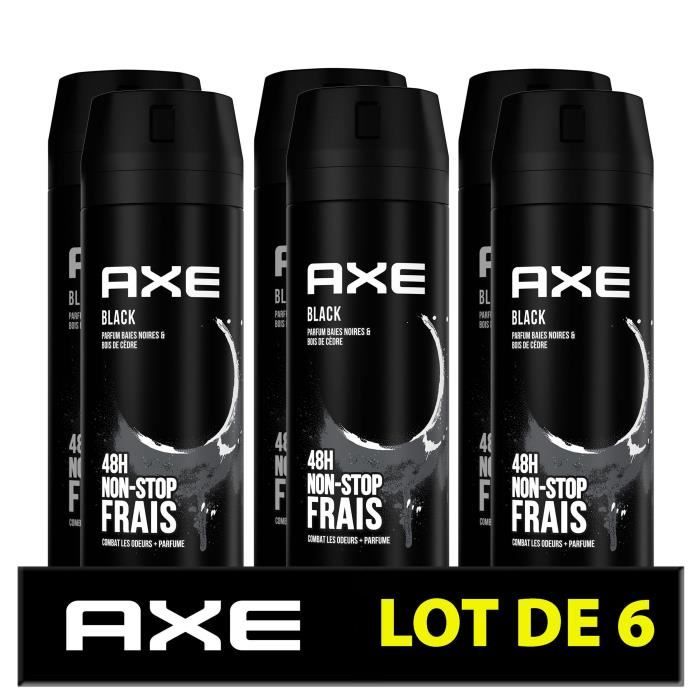 AXE Déodorant Homme Bodyspray Black 48h de Fraîcheur NonStop