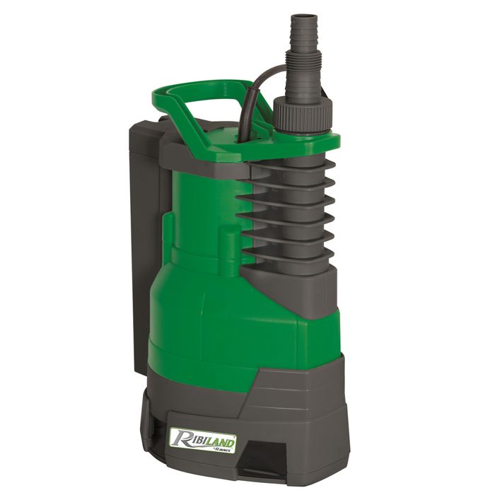 Ribiland Pompa Sommersa Per Acque Cariche 1100W Inox - PRPVC1100CI, Portata 18500 L/h, Per Cantieri E Giardino - 2