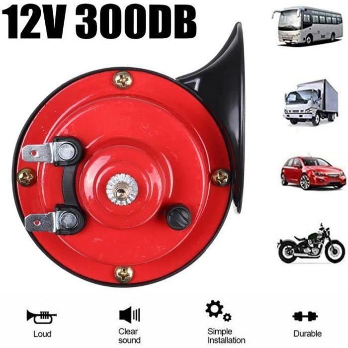 Klaxon Moto 12V Universel - Avertisseur Puissant - Étanche - Avec Tournevis - Pour Scooter, Moto, Kart - Métal