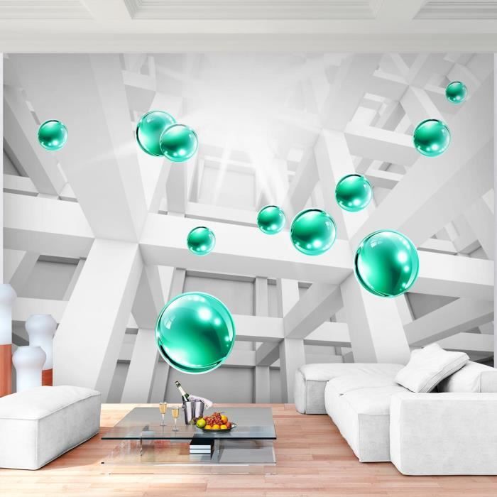 Papier Peint Adhésif 3D Sphères Colorées (N898) - Amovible, Décoratif, Neuf