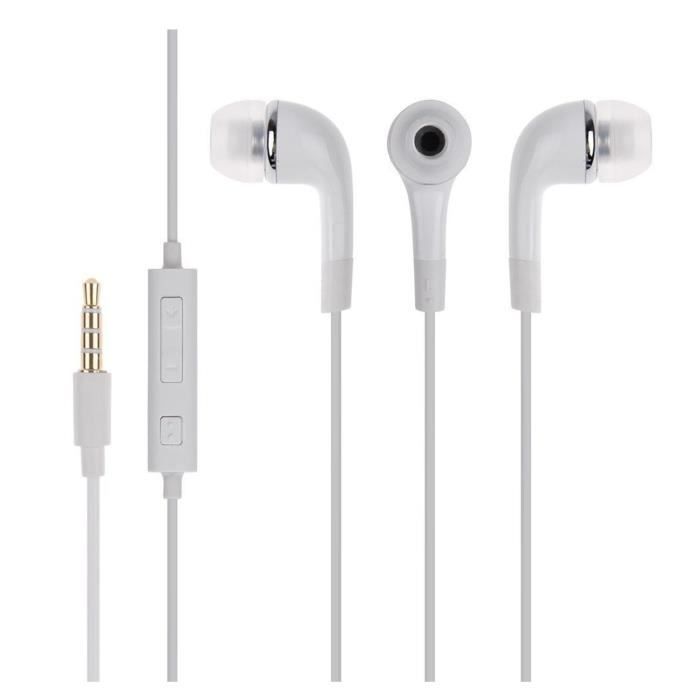 Ecouteurs Casque Intra-Auriculaires Kit piéton Mains Libres dorigine EHS64AVFWE Blanc pour Samsung Galaxy A12 SM-A125F 6.5