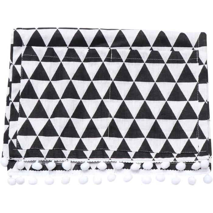 Housse Anti-Poussière Pour Micro-Ondes 90x30 Cm – Tissu Coton/Lin Avec Poches Latérales – Protection Et Déco Cuisine