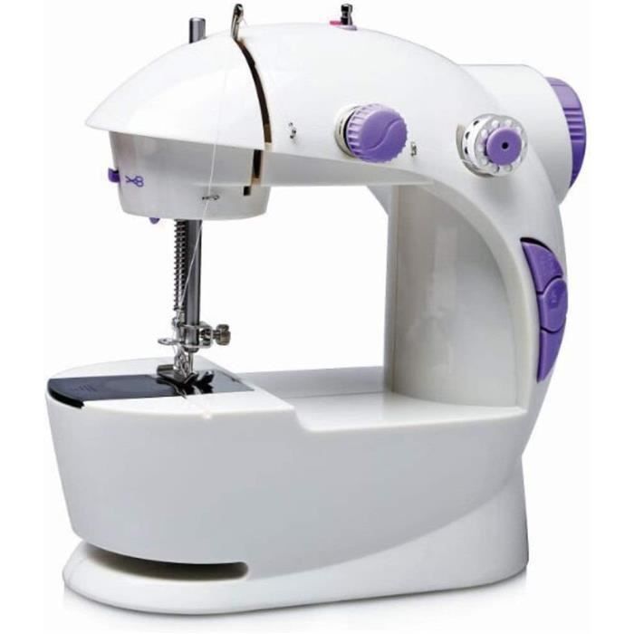 Mini Machine à Coudre Portable Retoo - 2 Vitesses, Rétroéclairage LED - Idéale Débutants