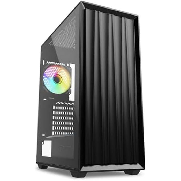 Boîtier PC – SHARKOON – VK3 RGB – ATX – 3 Ventilateurs 120 mm – Refroidissement à eau – Panneau en verre trempé
