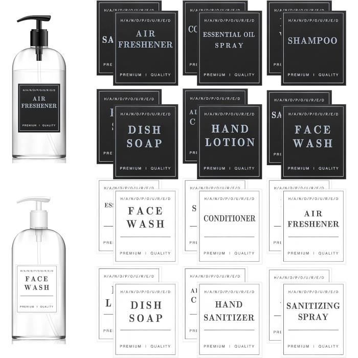 4 Pcs Pet Bouteille De Savon Distributeurs De Savon Et De Lotion Gel