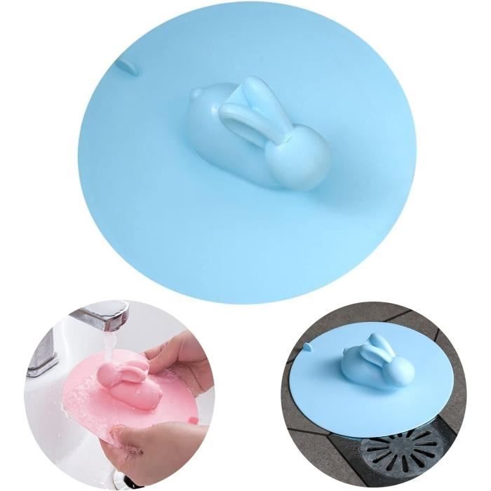 Bouchon de Baignoire - Universel - Silicone - Anti-Obstruction - 3 pièces - Blanc