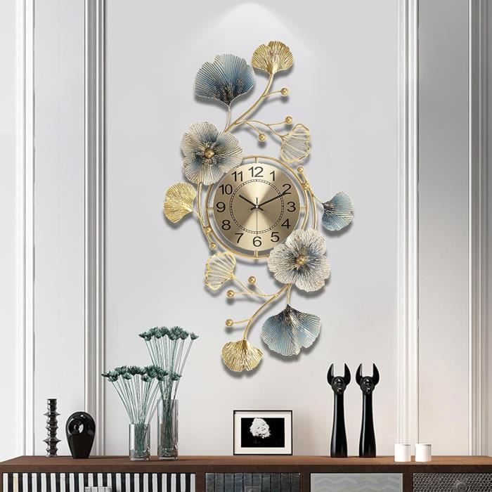 Akiddo Design Moderne Métal Mur Horloge Murale pour La Décoration Salon ...
