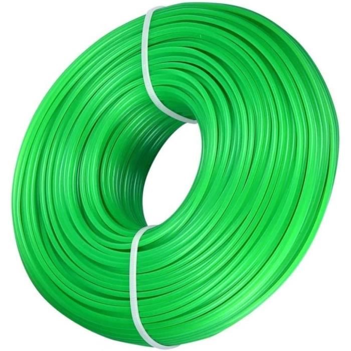 Kit De Fil De Jardin 30m Avec Accessoires KAHEIGN - Acier Inox 304 Enduit PVC, Résistance 150kg