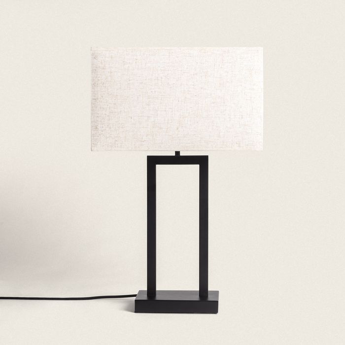 Lampe à Poser Métal et Tissu Armida Noir