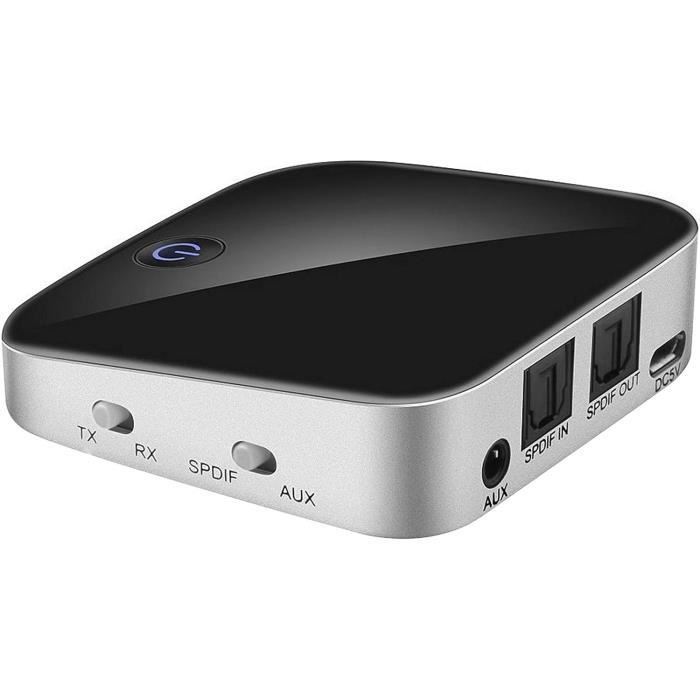 Adaptateur Bluetooth 5.3 émetteur/récepteur 3-en-1 - Aux/RCA/Optique - Connexion 2 Casques - Pour TV, PC, Voiture