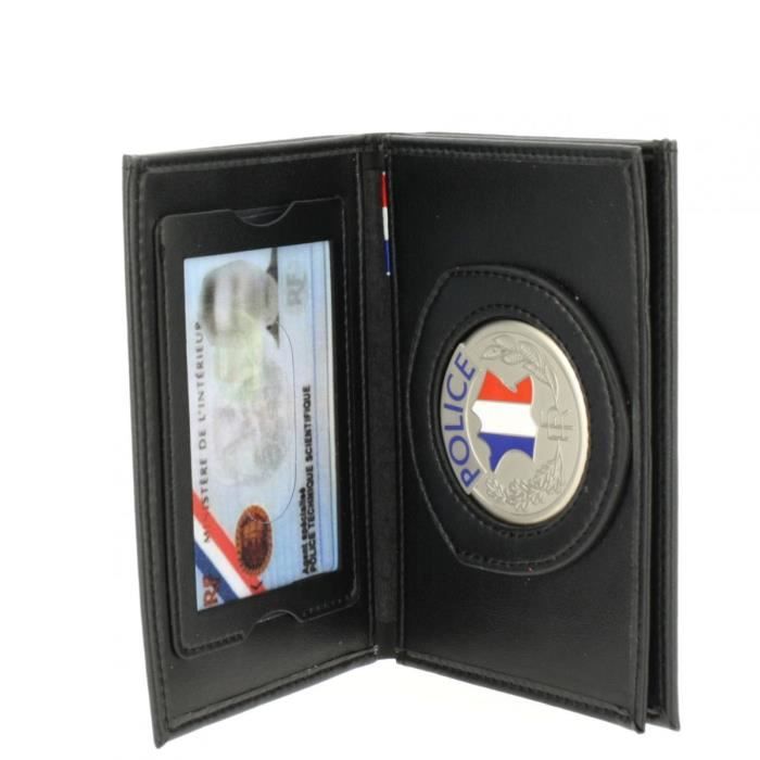 Porte-carte 3 volets avec médaille Police - FIT - Cdiscount