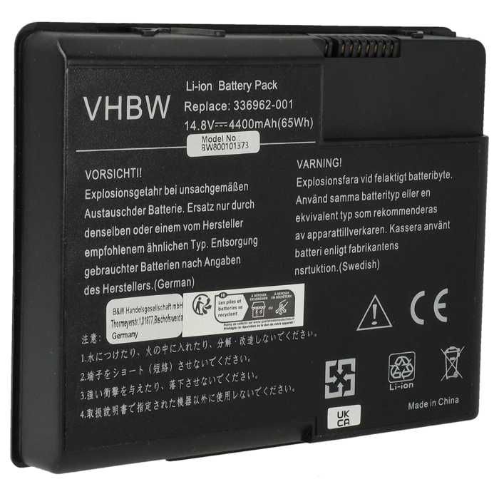 Vhbw Batteria Compatibile Per HP Pavilion Dv3000 Series - 4400mAh, 10.8V, Li-Ion, Sostituisce 463305-341, HSTNN-CB71 - 2