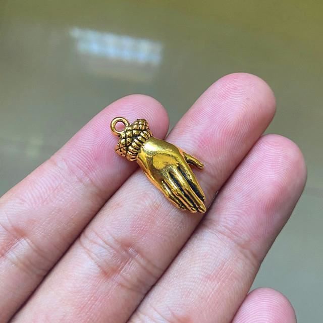 10pcs Breloques Style Tibétain - Glands Antiques Pomme De Pin Doré Pour Création Bijoux
