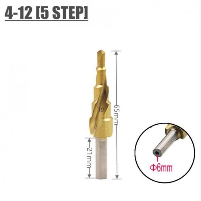 Foret étagé Professionnel HSSG 3,5-40mm - 15 Marches Pour Métaux | Filetage PG Inclus