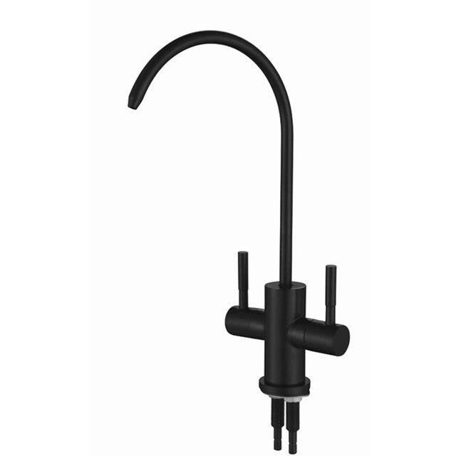 Robinet De Cuisine 1/4" - Alliage Zinc Chromé - Pour Système Osmose Inverse - Col De Cygne 360°