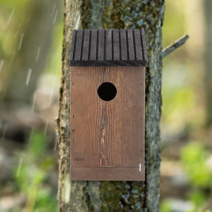 Nichoir De Jardin, Nichoir à Mésange En Bois, Résistant Aux Intempéries, Adapté à Toutes Les Tailles De Jardins Nichoir Suspendu Exterieur 97506366