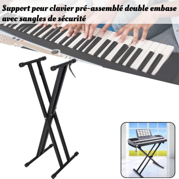GLEAM Support De Clavier – Construction Robuste Double X Avec