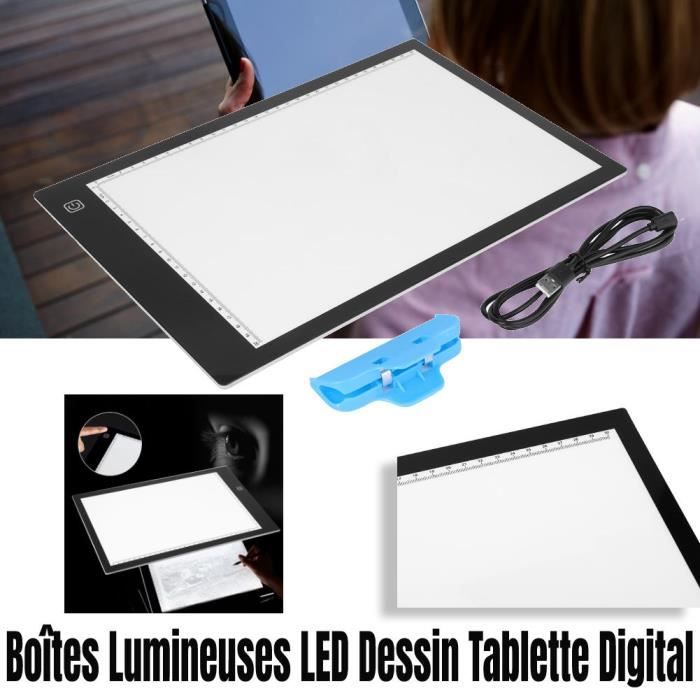 Caisson lumineux de traçage à LED A3 Tablette Lumineuse Copie Board Ultra Mince câble USB 
